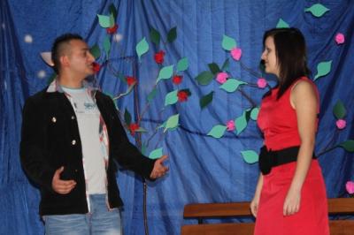 Spektakl szkolnego koła teatralnego pt,,Romeo i Julka"